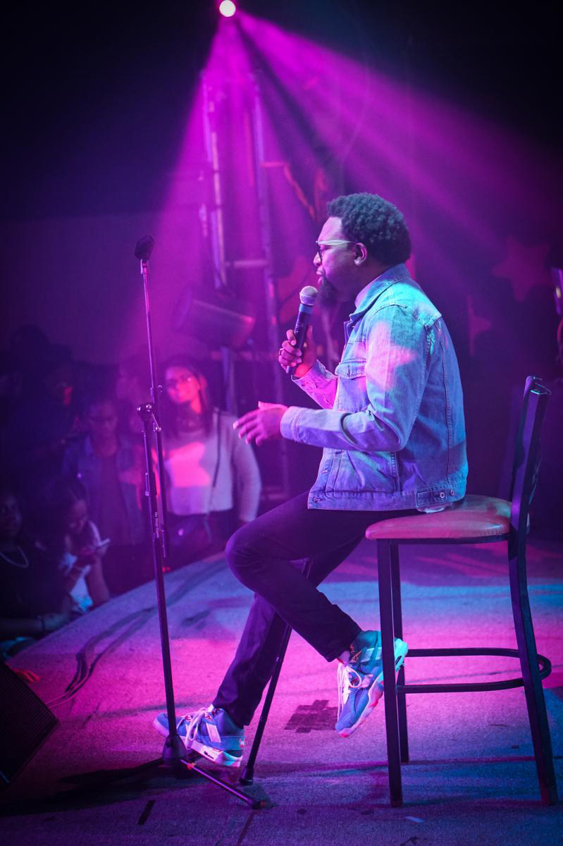 JoJo Martin performing on stage